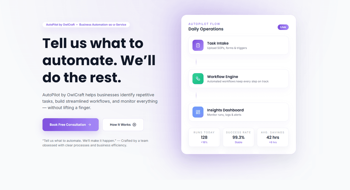 AutoPilot workflow automation by OwlCraft